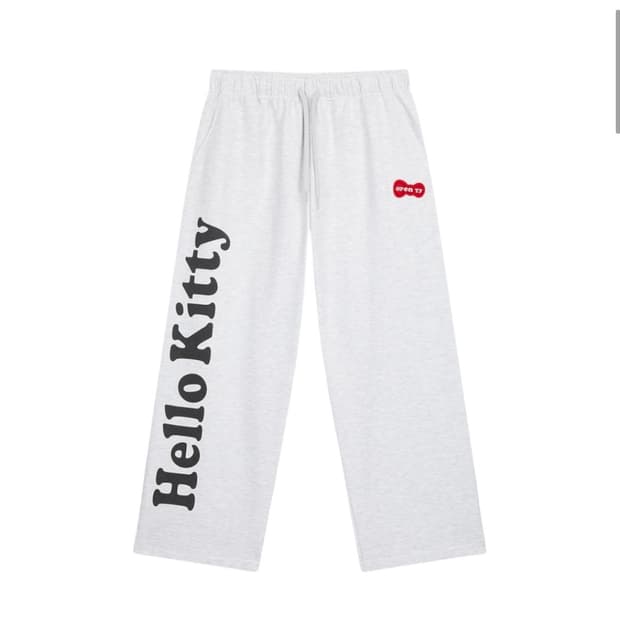 오픈 Yy x 헬로키티 라운딩 트랙 팬츠
