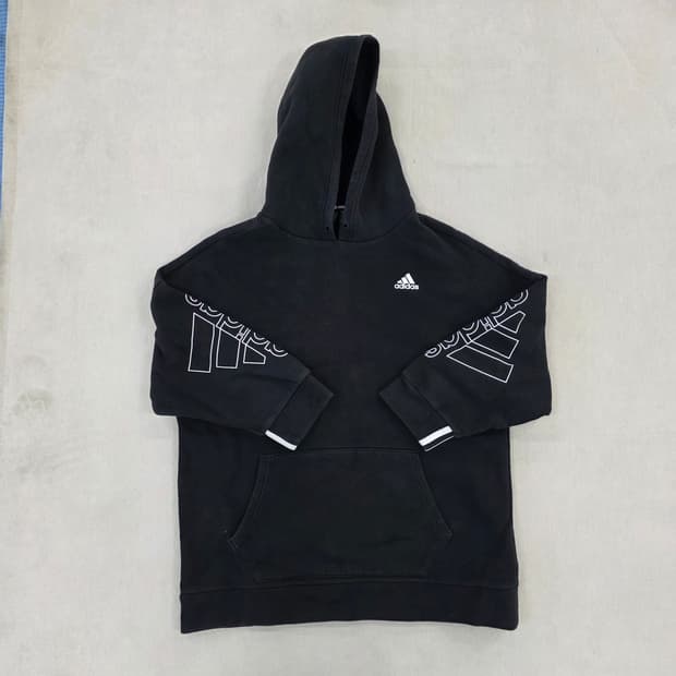 [XS] 아디다스 오버핏 기모 후드티 0128J