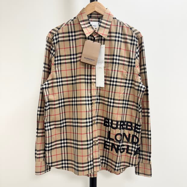 [M]버버리 체크 셔츠