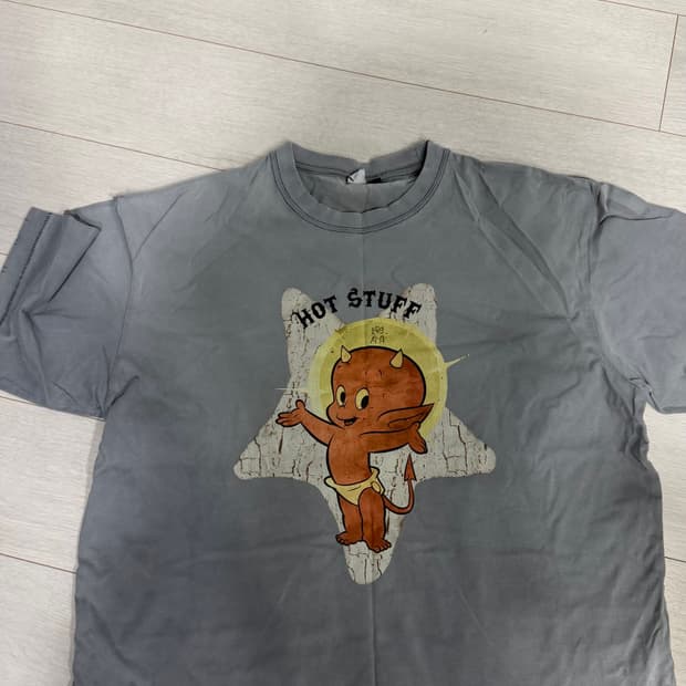 폴리테루 핫스터프 반팔 그레이