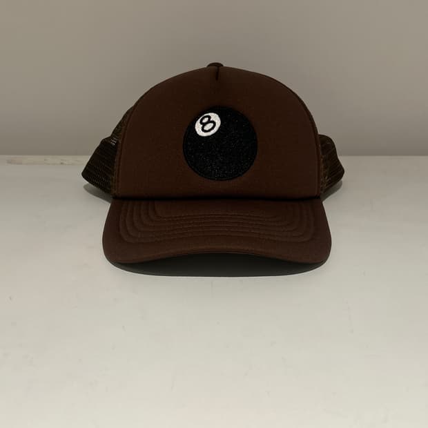 8 ball trucker  cap brown