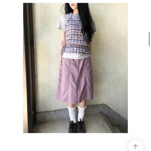 그린씨 aoi 나일론 미디 스커트