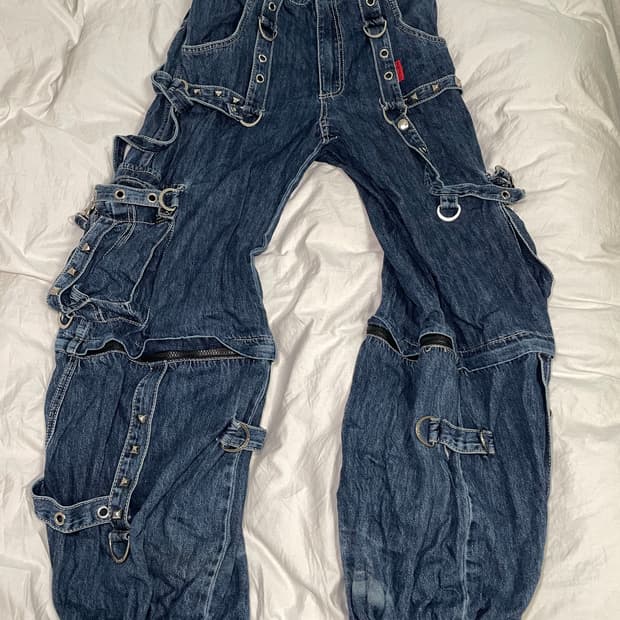 Tripp NYC denim strap pants 트립뉴욕 레이브 청바지