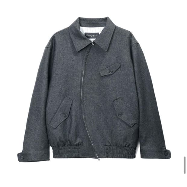 (거의 새상품) stu 에스티유 하이넥 라운드 스트라이프 울 자켓s