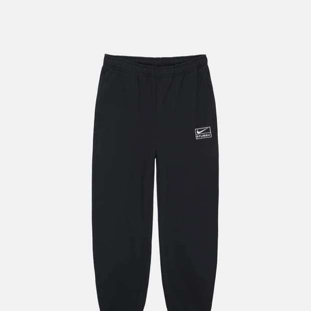 [L] 나이키 x 스투시 워시드 플리스 팬츠 블랙