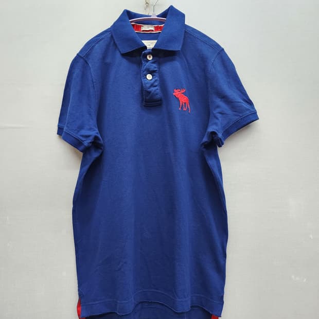 아베크롬비 빅로고 자수 반팔카라 M(M) 남여공용