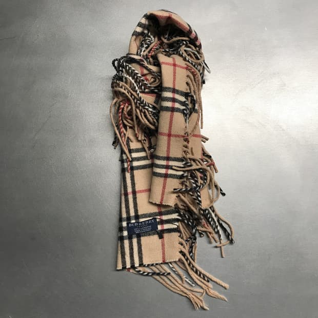 버버리 정품 캐시미어 머플러 베이지