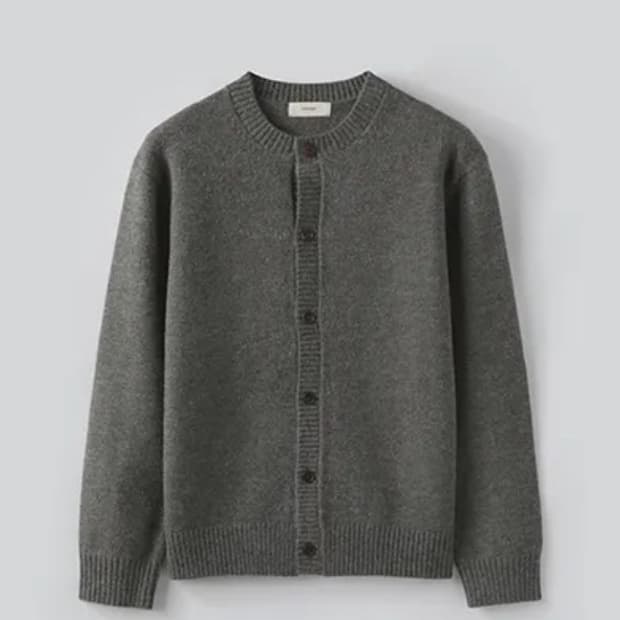 파브레가 마일드 울 라운드 가디건 차콜 2사이즈