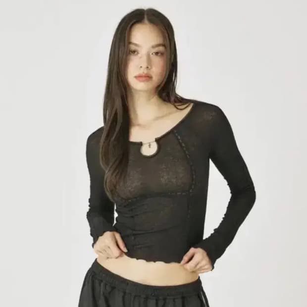 쓰리타임즈 팬던트 레이스 탑