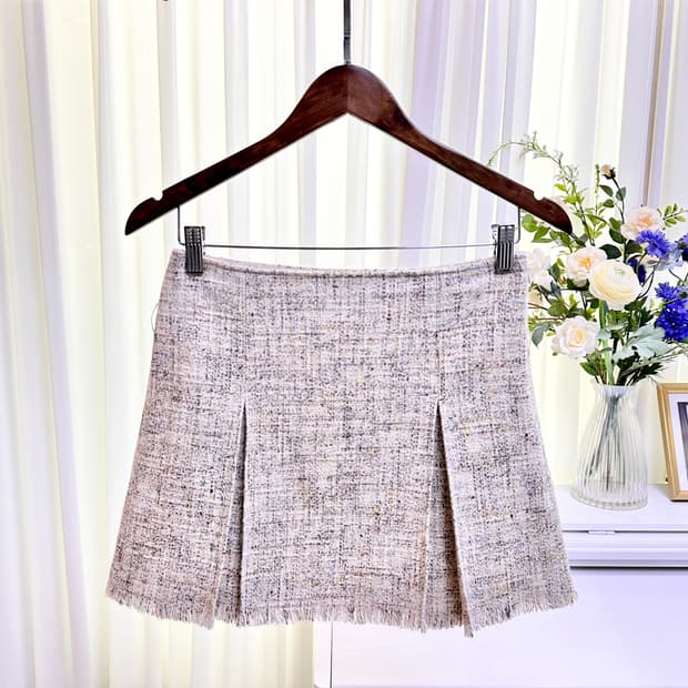 버버리 블루라벨 울 트위드 스커트