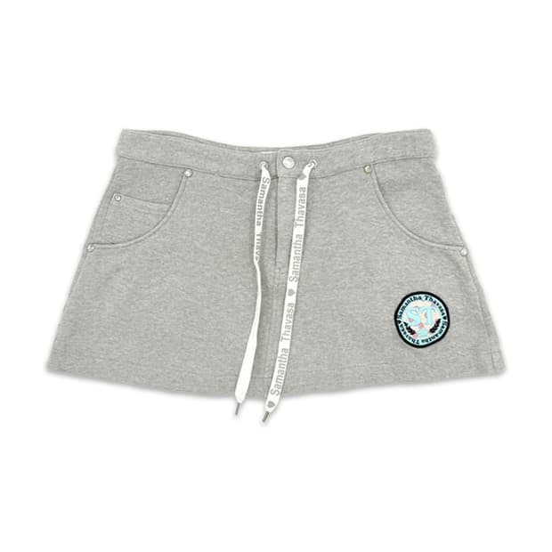 빈티지 SAMANTHA THAVASA 그레이 니트 미니 스커트