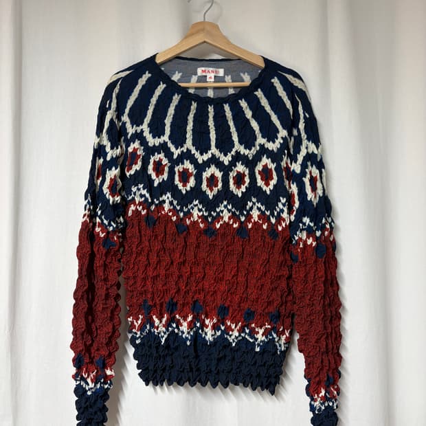 MASU 22aw 팝콘 노르딕 스웨터