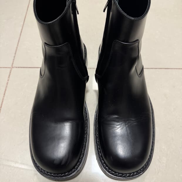 보테가베네타 블랙 앵클 부츠 42