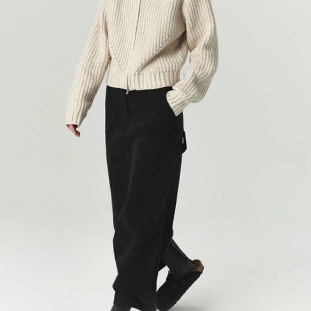 르바 가먼트 다잉 코튼 카펜터 스커트 블랙 S