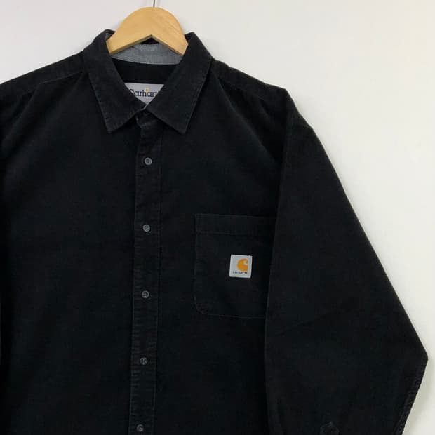 XL 칼하트 블랙 코듀로이 셔츠