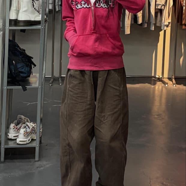 홀리스터 y2k 핫핑크 후드집업 A3224