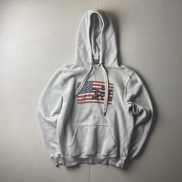 폴로 성조기 후드티