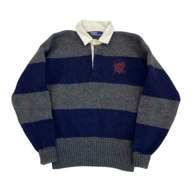 80's 폴로 헤비 울 럭비 셔츠