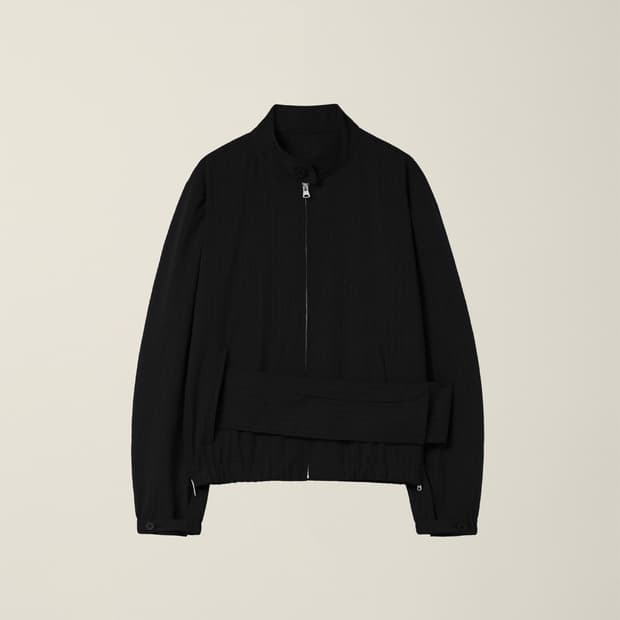 [L] 누마레 EE 스트라이프 블루종 자켓 BLACK (STRIPE)