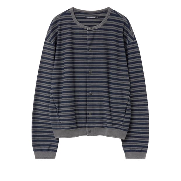 해칭룸 스트라이프 가디건 블루 2