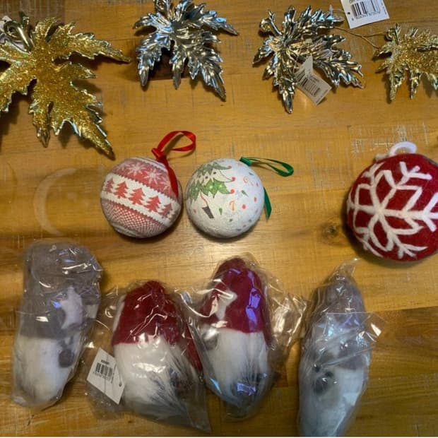 미사용 크리스마스 오너먼트 크리스마스 장식 일괄