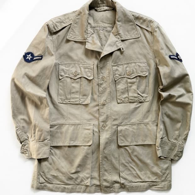60s 미 공군 트로피컬 부쉬 자켓 100