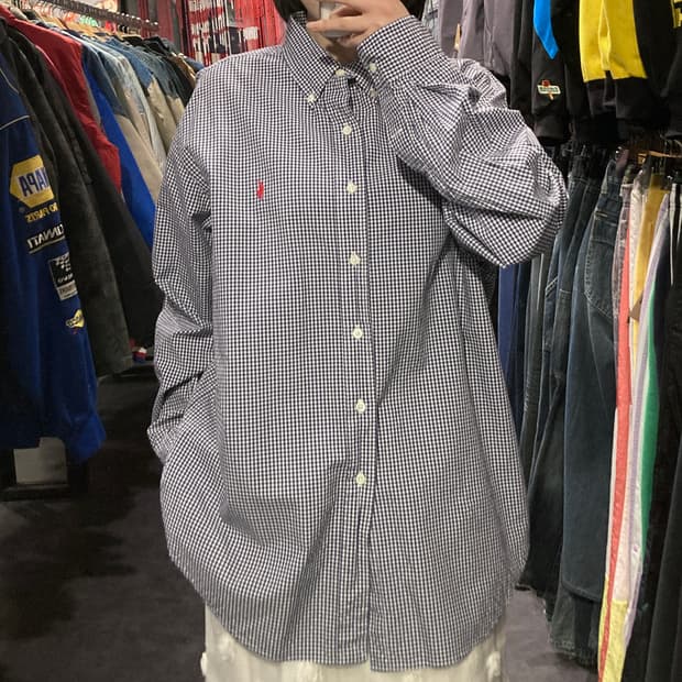 [IM] 폴로 랄프로렌 깅엄 체크 셔츠 네이비