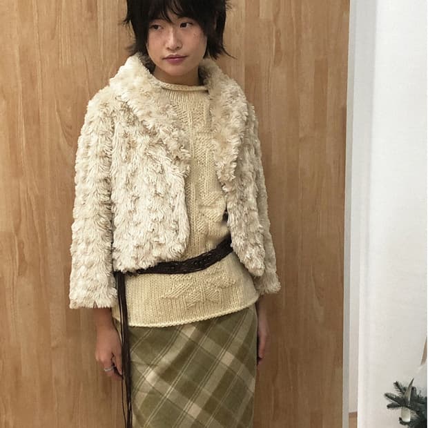 vintage puppy eco fur jacket