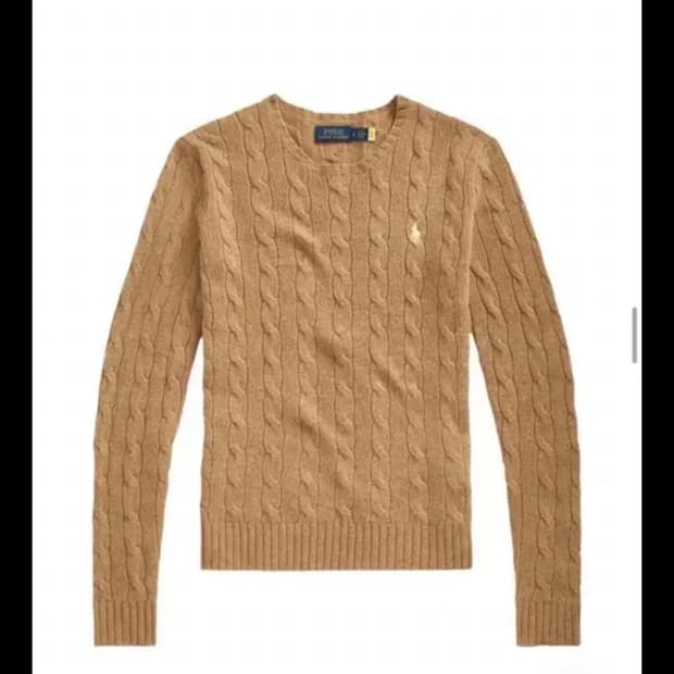 폴로 랄프로렌 여성 꽈배기 라운드 니트 브라운 s사이즈