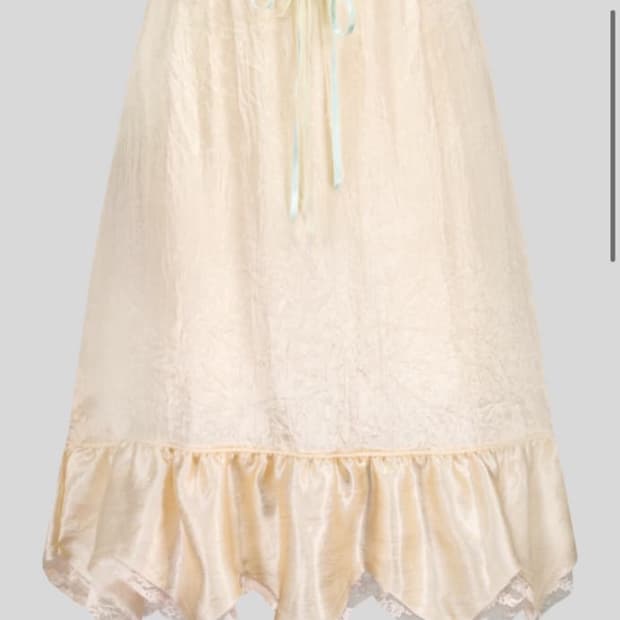 샵페어리 피치 미디 스커트 