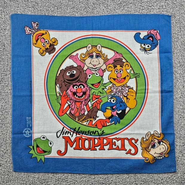 USA 빈티지 짐 헨슨 머펫츠 반다나 ( 55X55 ) / 11720