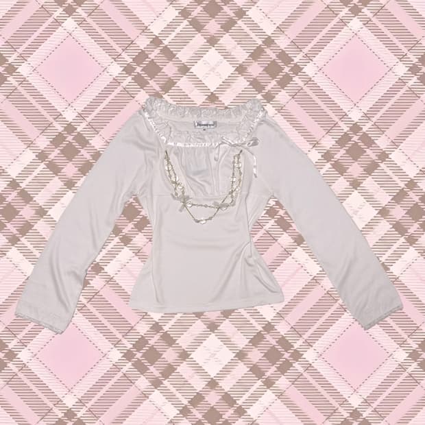 히메갸루/로걀/챰 탑/데드스탁/일본빈티지/갸루/로맨틱/고스로리