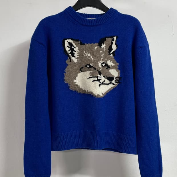 메종키츠네 우먼 빅폭스 빅로고 울 니트  (on.323)  