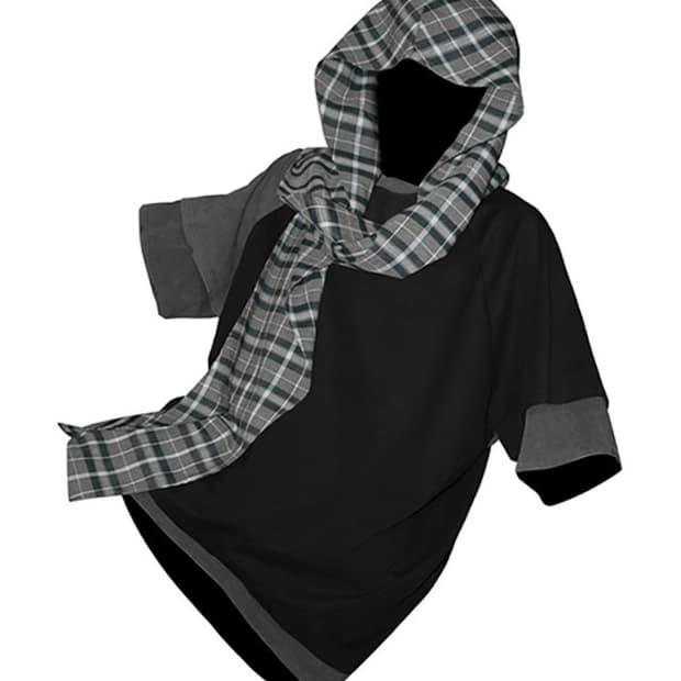 비엑세스 후드 반팔 티셔츠