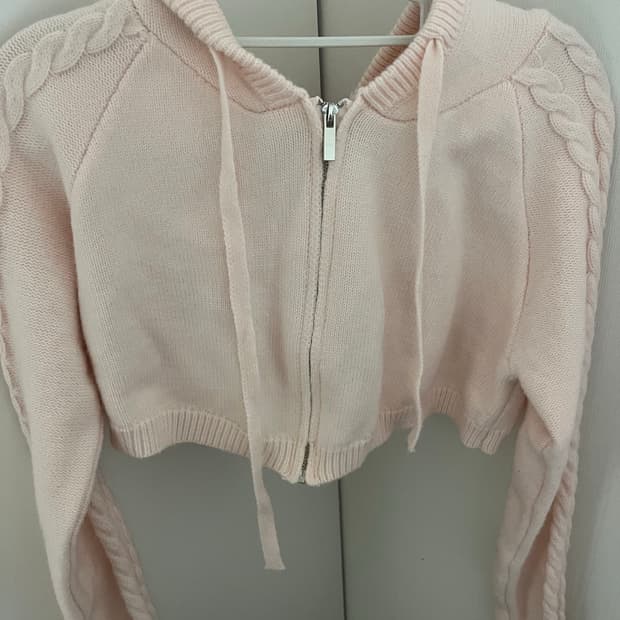 클리시어 츄츄 후드집업 니트집업