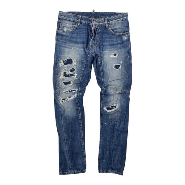 디스퀘어드2 그런지 워싱 데님 청바지