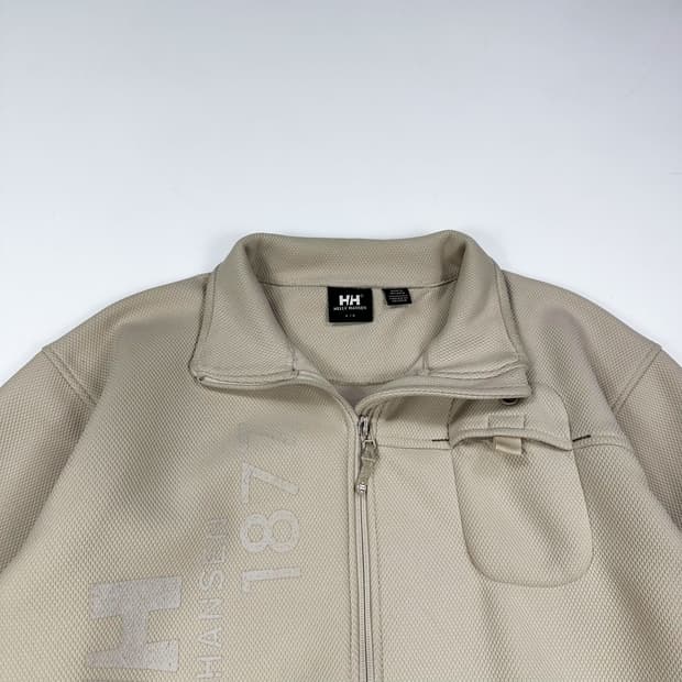 헬리한센 베이지 프린팅 후리스자켓 (L)