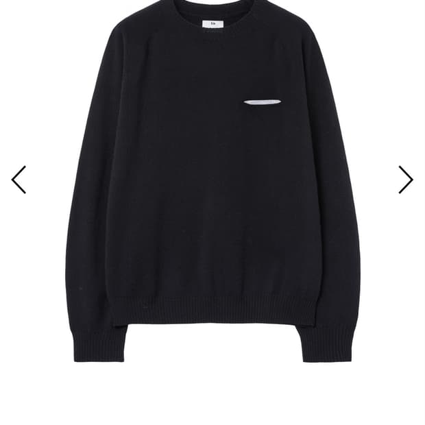 [m] a.ta 에이타 하트컷 니트(BLACK/GREY)