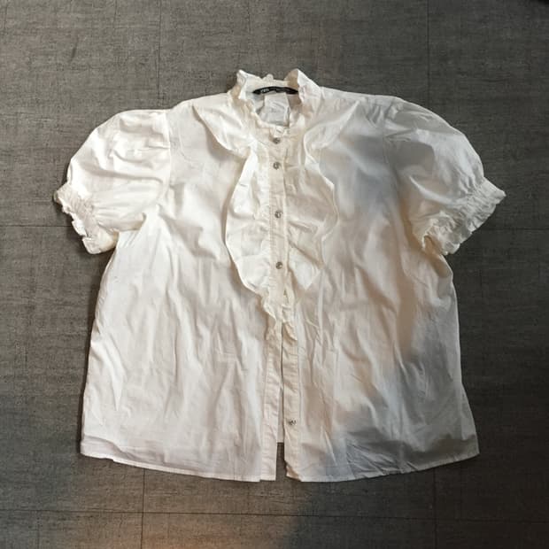 Zara 달천깔페어리 프린세스공주풍 백예린 러플퍼프 반팔블라우스