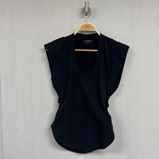 이자벨마랑 민소매 주름 티셔츠