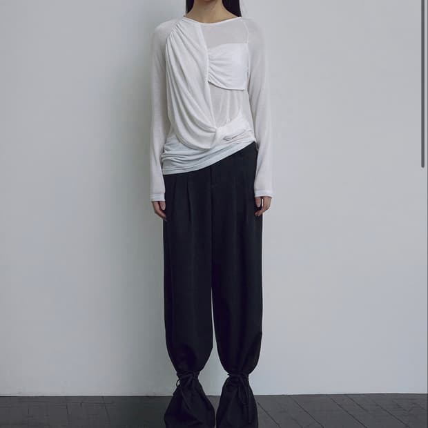 보헤미안서울 SOFT DRAPING T, WHITE