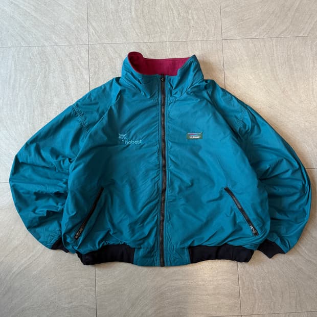 90s L.L.bean 90년대 미국 생산 엘엘빈 청록 컬러 웜업 자켓 