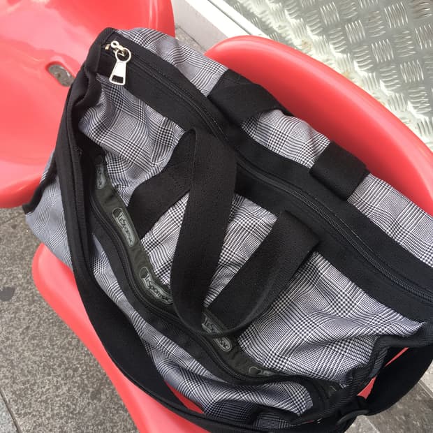 레스포삭 빈티지 체크 크로스백