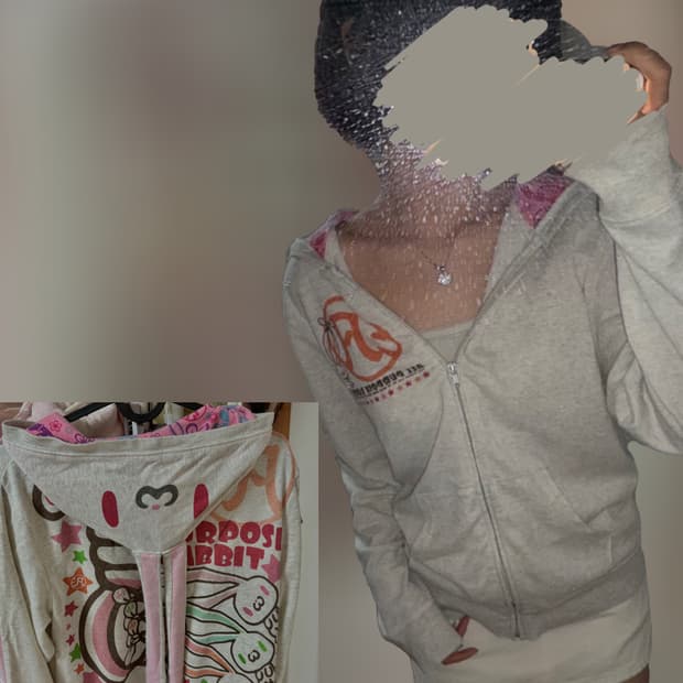 고전 빈티지 범용토끼 후드집업 / 헤이세이 히메갸루 라떼갸루 리즈리사 