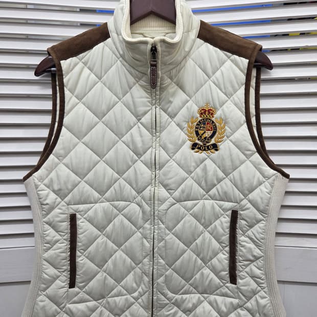 폴로 랄프로렌 아이보리 퀼팅 베스트