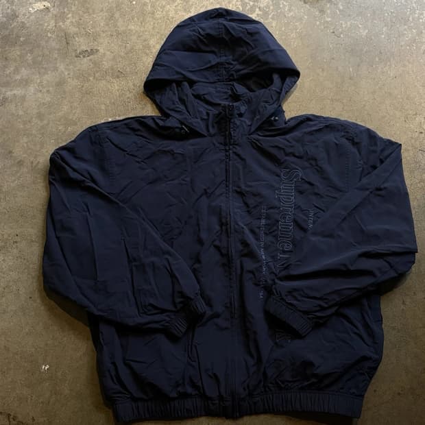 20FW 슈프림 사이드 로고 트랙 자켓 네이비