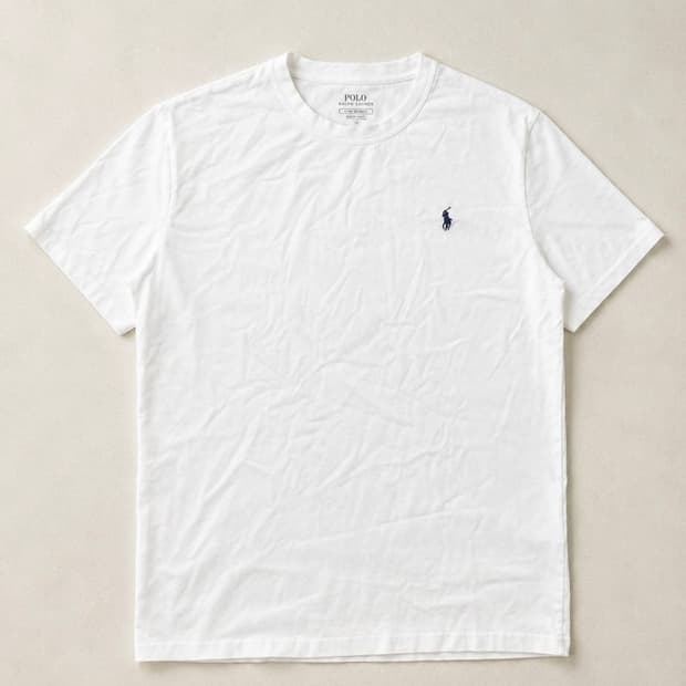 Polo 폴로 랄프로렌 화이트 라운드 반팔