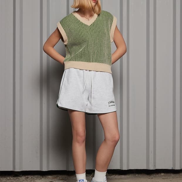 라티젠 LR JADORE PIPING SHORTS GRAY 쇼츠 바지