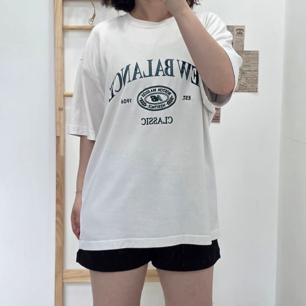 [프립]L/뉴발란스 클래식 반팔 티셔츠 화이트
