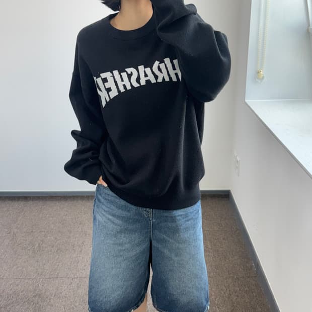 Thrasher 트레셔 블랙 니트